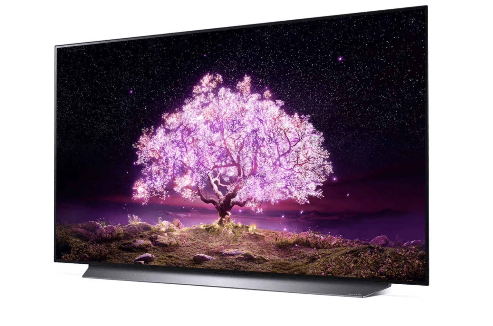 Televisor LG OLED montado en sala de estar